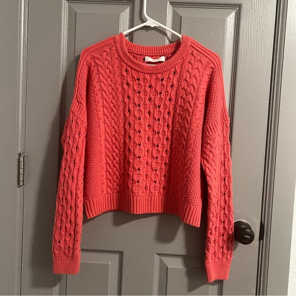 Spiritual Gangster Sweaters - Spiritual Gangster Coral Cable Knit Sweater